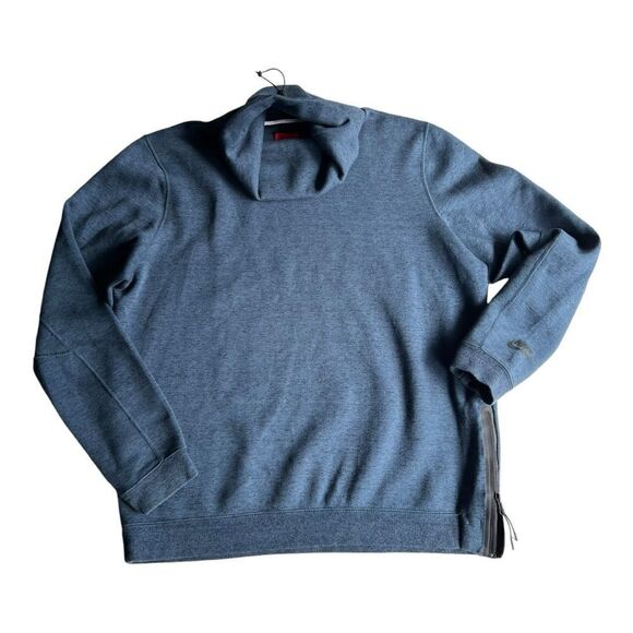 Nike Men's Pullover Long Sleeve - Side Zip - Cinch Strap - Sz L - Dark Blue - Picture 4 of 8